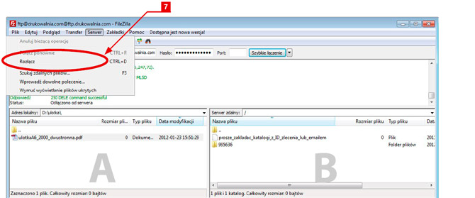 obsługa ftp
